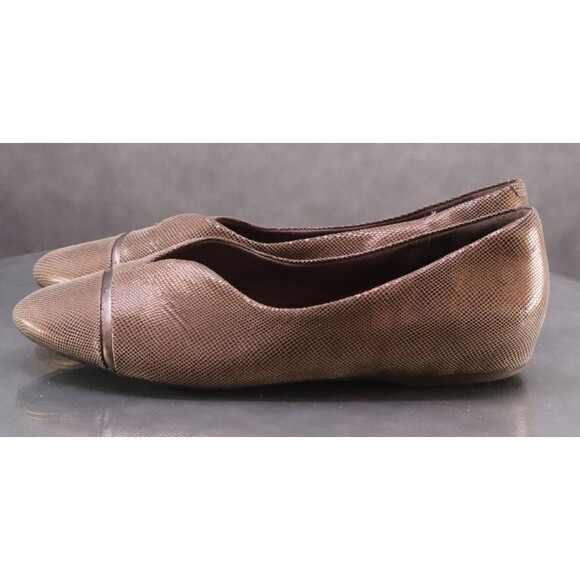 Rockport Dual Motion Women's Loafers Shoes Size 11 M Leather Snake Print Copper - Picture 2 of 12
